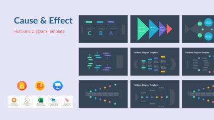 Cause & Effect Fishbone Diagram Infographics Slides